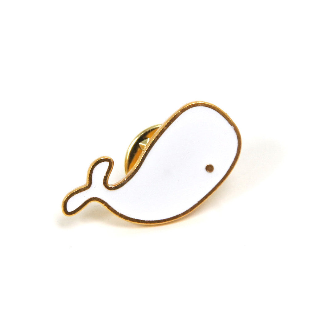 Whale Pin - White