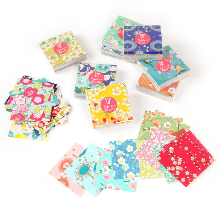 100 Papiers Origami - 6 x 6 cm - Motifs Variés - Summer