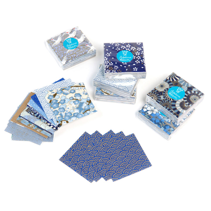 100 Papiers Origami - 6 x 6 cm - Motifs Variés - Océan