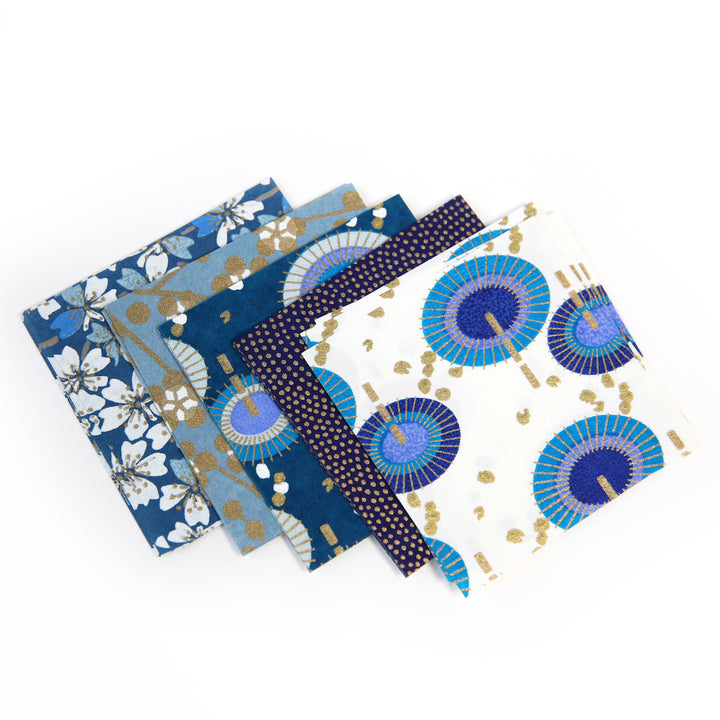 100 Papiers Origami - 6 x 6 cm - Motifs Variés - Océan