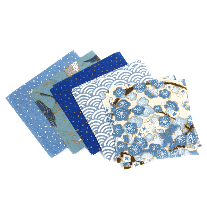 100 Papiers Origami - 6 x 6 cm - Motifs Variés - Océan