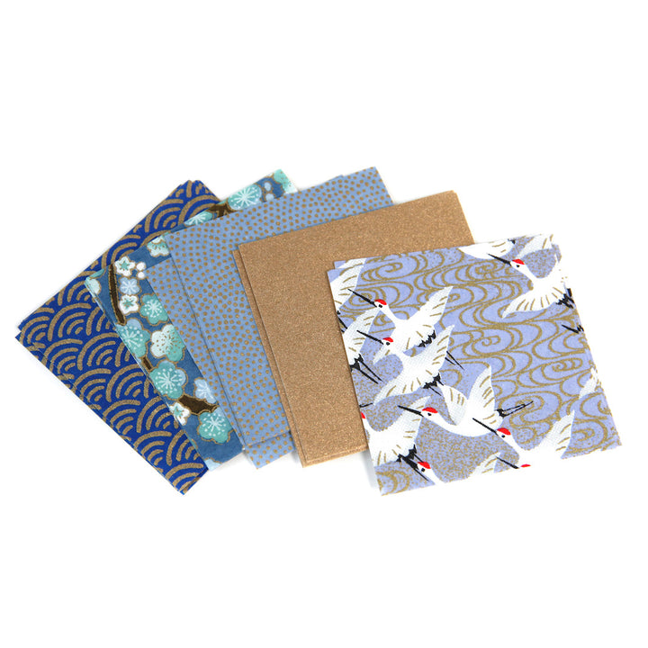 100 Papiers Origami - 6 x 6 cm - Motifs Variés - Océan