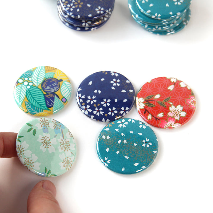Aimant en Papier Japonais - Fleurs Diverses - Modèles au Choix