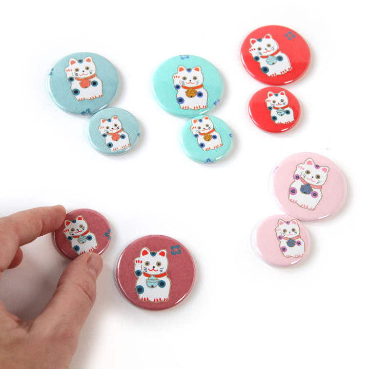 Aimant en Papier Japonais - Chat Maneki Neko - Modèles au Choix
