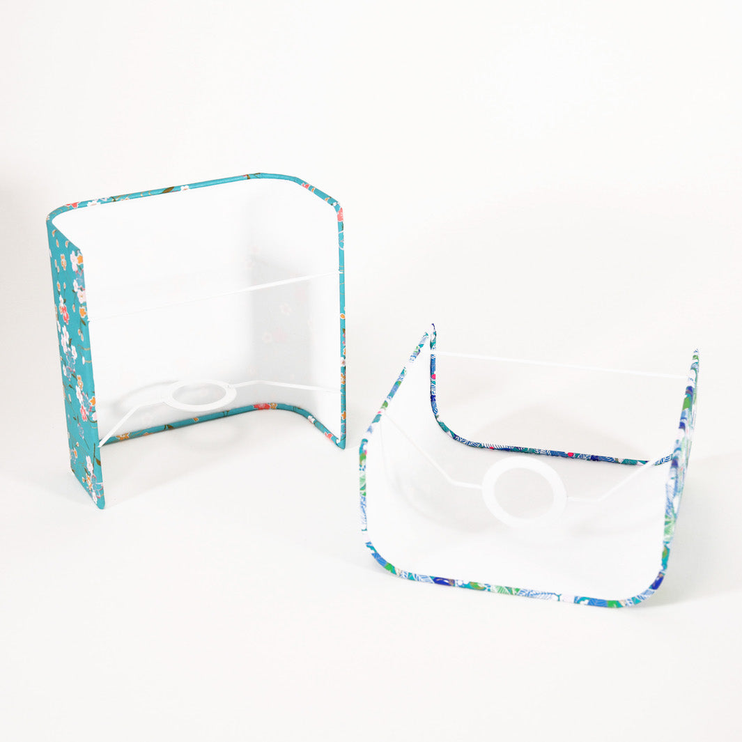 Applique murale japonaise - Fleuris - Turquoise - M380