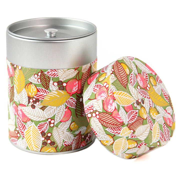 Papier Japonais - Feuilles, Baies et Fruits - Corail, Jaune et Vert - M830