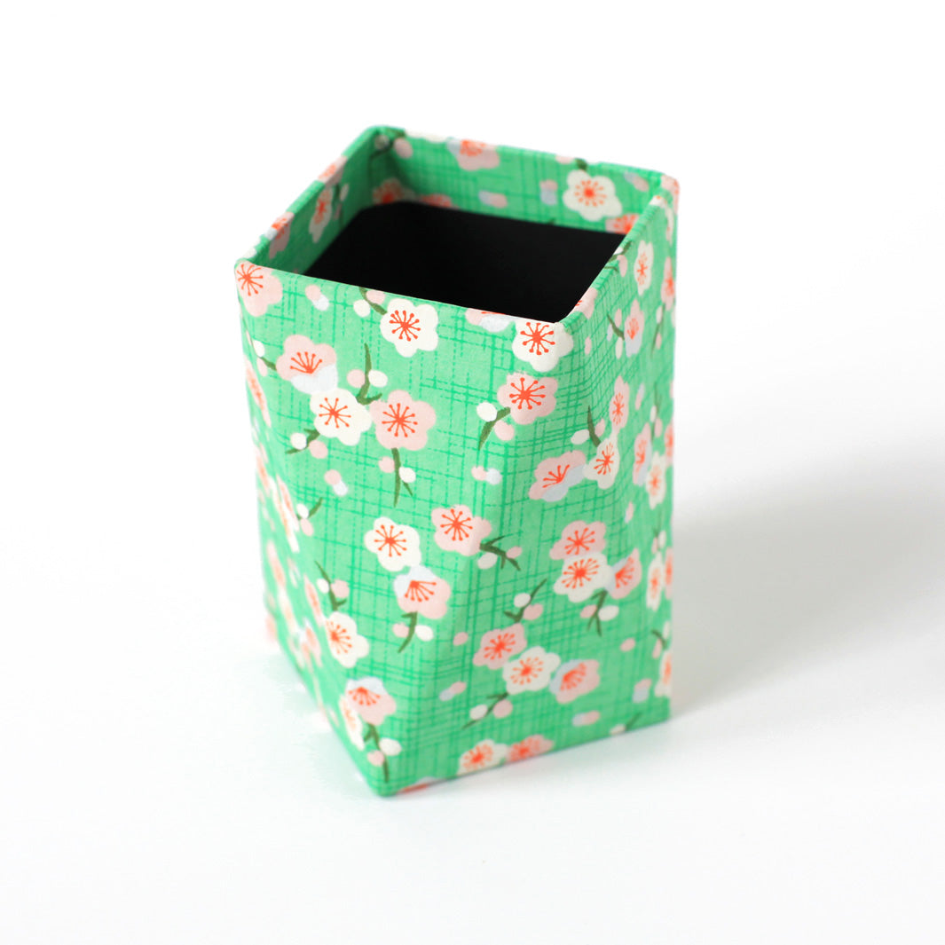 Pot à crayons prisme - Vert et Rose pâle - M793