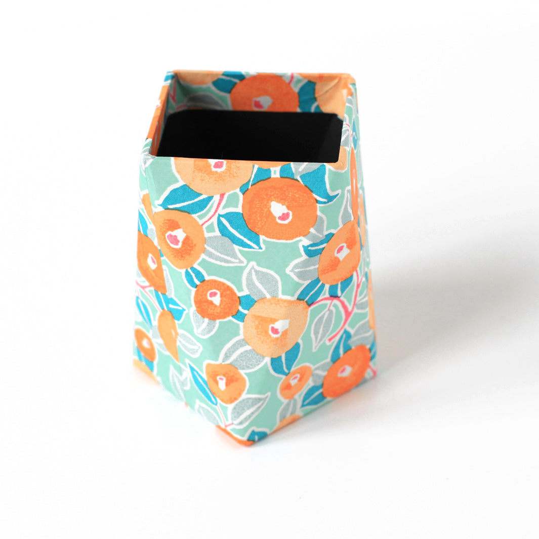 Pot à crayons prisme - Orange, Bleu et Vert d'eau - M807
