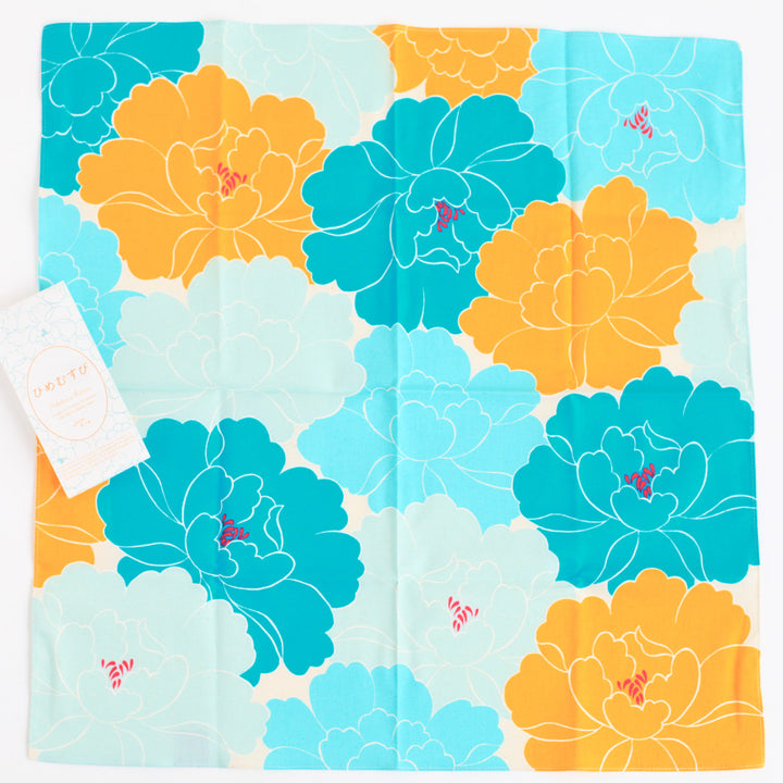 Furoshiki - Pivoines Bleues - Adeline Klam - 50x50cm