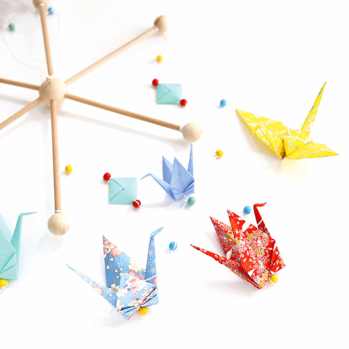 Kit Mobile de Grues - Jaune, Rouge, Bleu et Vert d'Eau - Circus