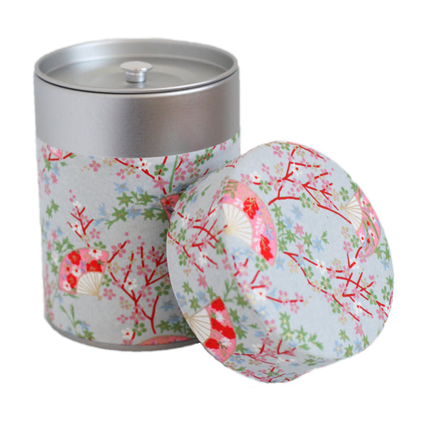 Boîte à thé japonaise 4 saisons Rose vif et Gris perle - M726