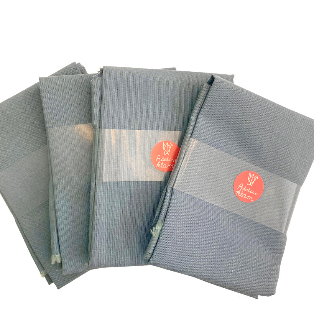 Coupon de Tissu - Uni, Bleu Gris - 50 x 70cm