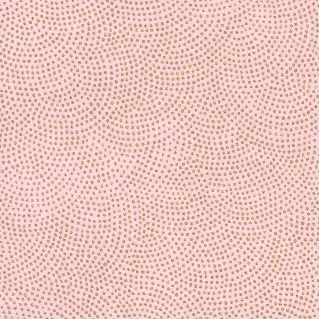 carré de 10cm par 10cm de papier japonais yuzen chiyogami aux motifs « samekomon » dans les tons rose poudré et doré adeline klam (M907)