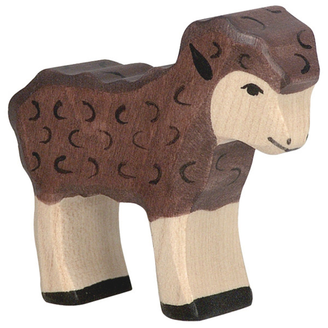 Agneau en bois - Brun - Holztiger
