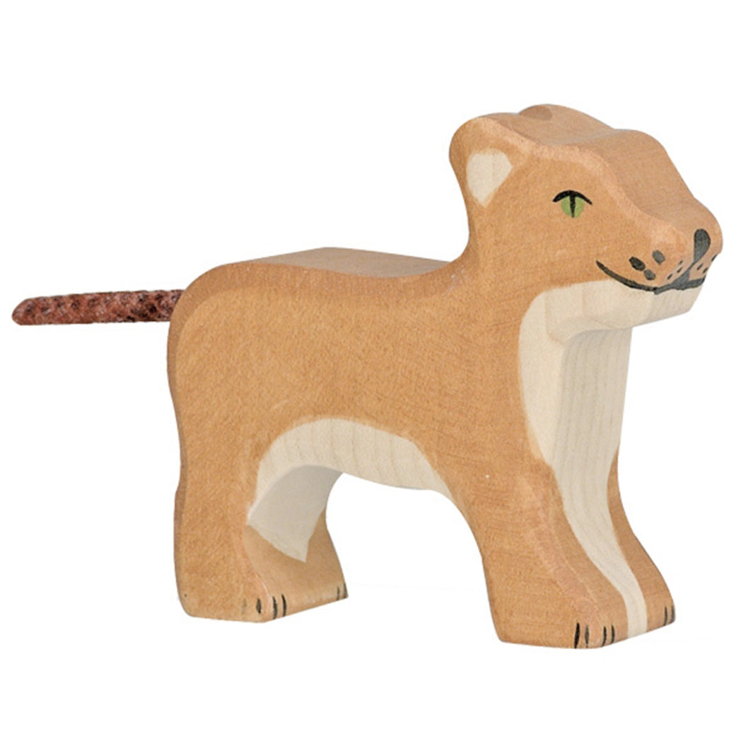 Wooden lion cub - Standing - Holztiger