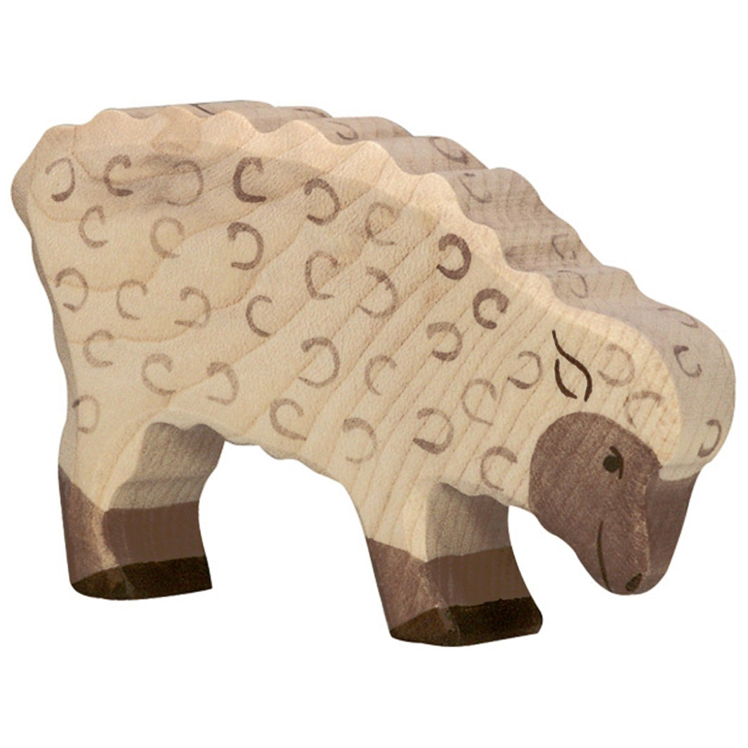 Mouton en bois - Tête Basse - Holztiger