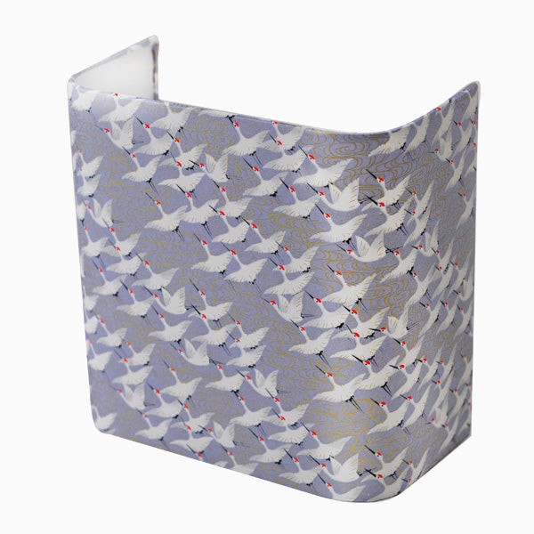Applique murale japonaise - Envolée Grues - Bleu Lavande - M388