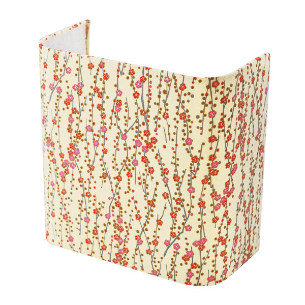 Applique murale japonaise - Branche en fleurs - Rouge et Crème - M354