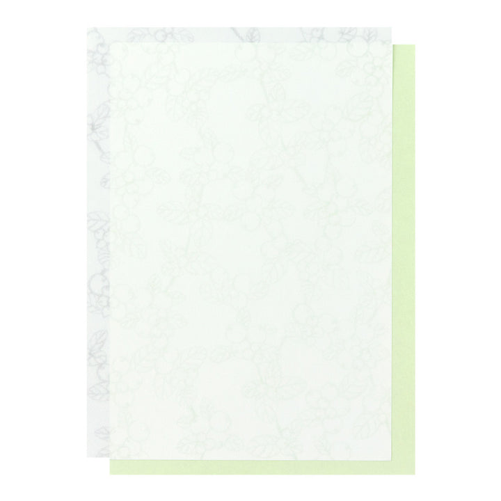 Bloc de 18 Papiers à Lettres - Lierres, Camomilles et Symphorines - 17,7 x 25cm (B5)