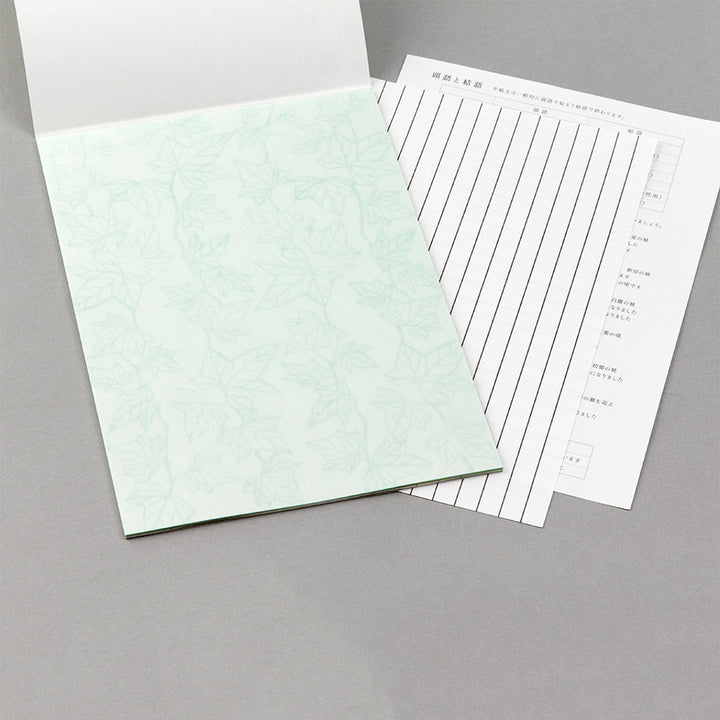 Bloc de 18 Papiers à Lettres - Lierres, Camomilles et Symphorines - 17,7 x 25cm (B5)