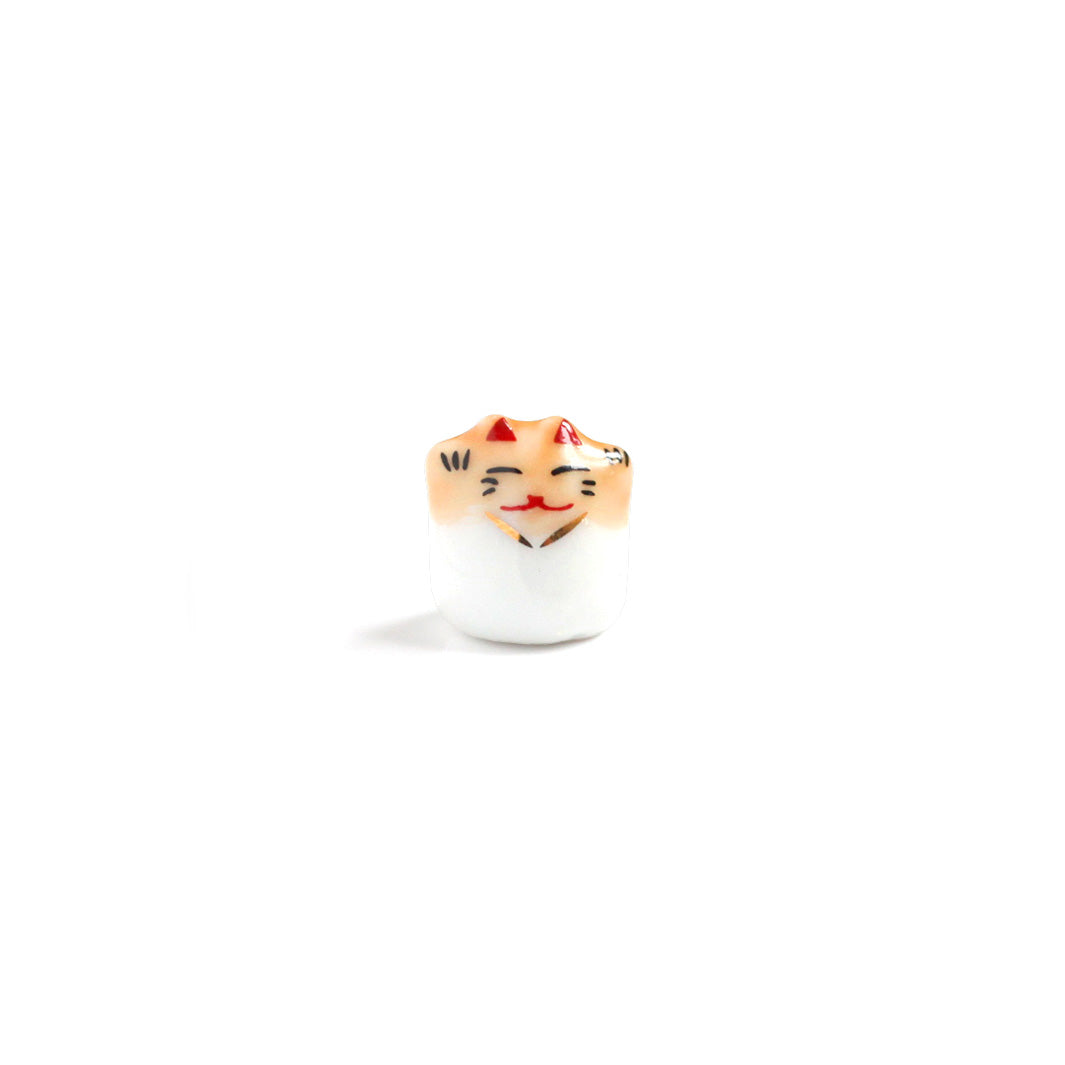 Mini Grigri Chat - Bonheur - Blanc, Beige