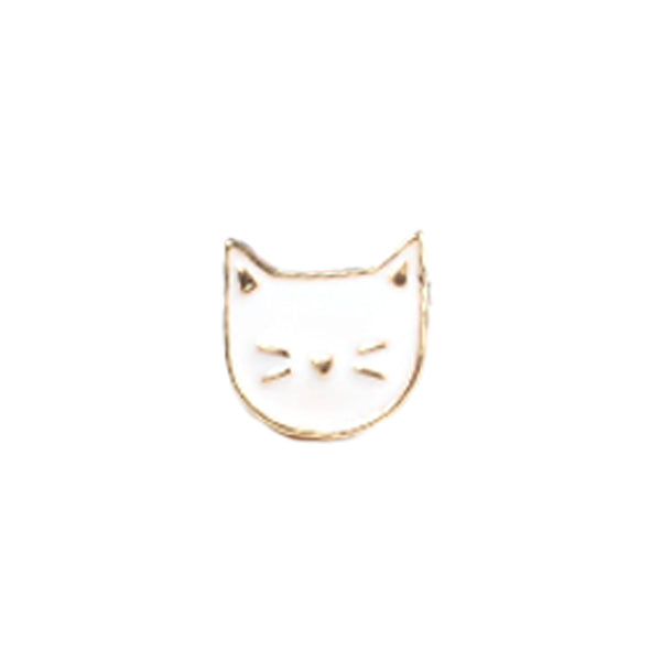 Cat Pin - White