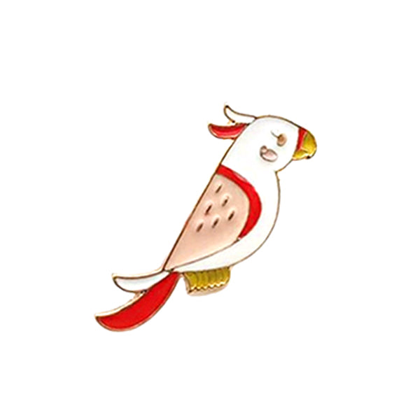 Pin's Perroquet - Blanc, rose et rouge