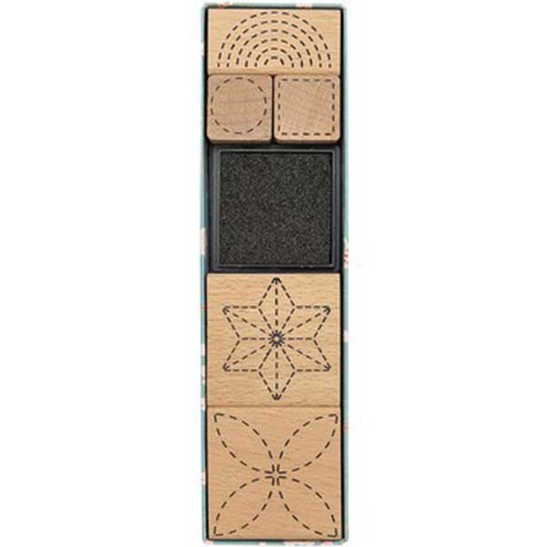 Tampons Motifs Sashiko (lot de 5)