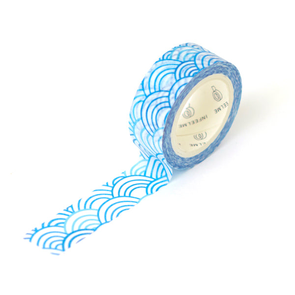 Ruban adhésif décoratif - Vagues bleues