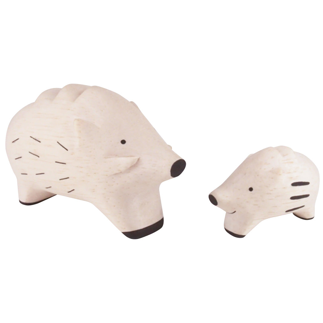 Family of wooden wild boars - Pole Pole - T-Lab