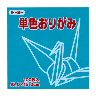 100 Papiers Origami Azur - Toyo - 15x15 cm-Papier origami-AdelineKlam