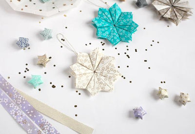 Décorations de Noël en papier japonais
