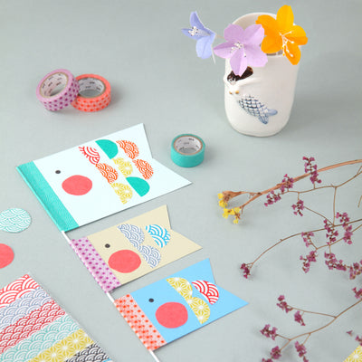 DIY La carte koinobori en papier japonais