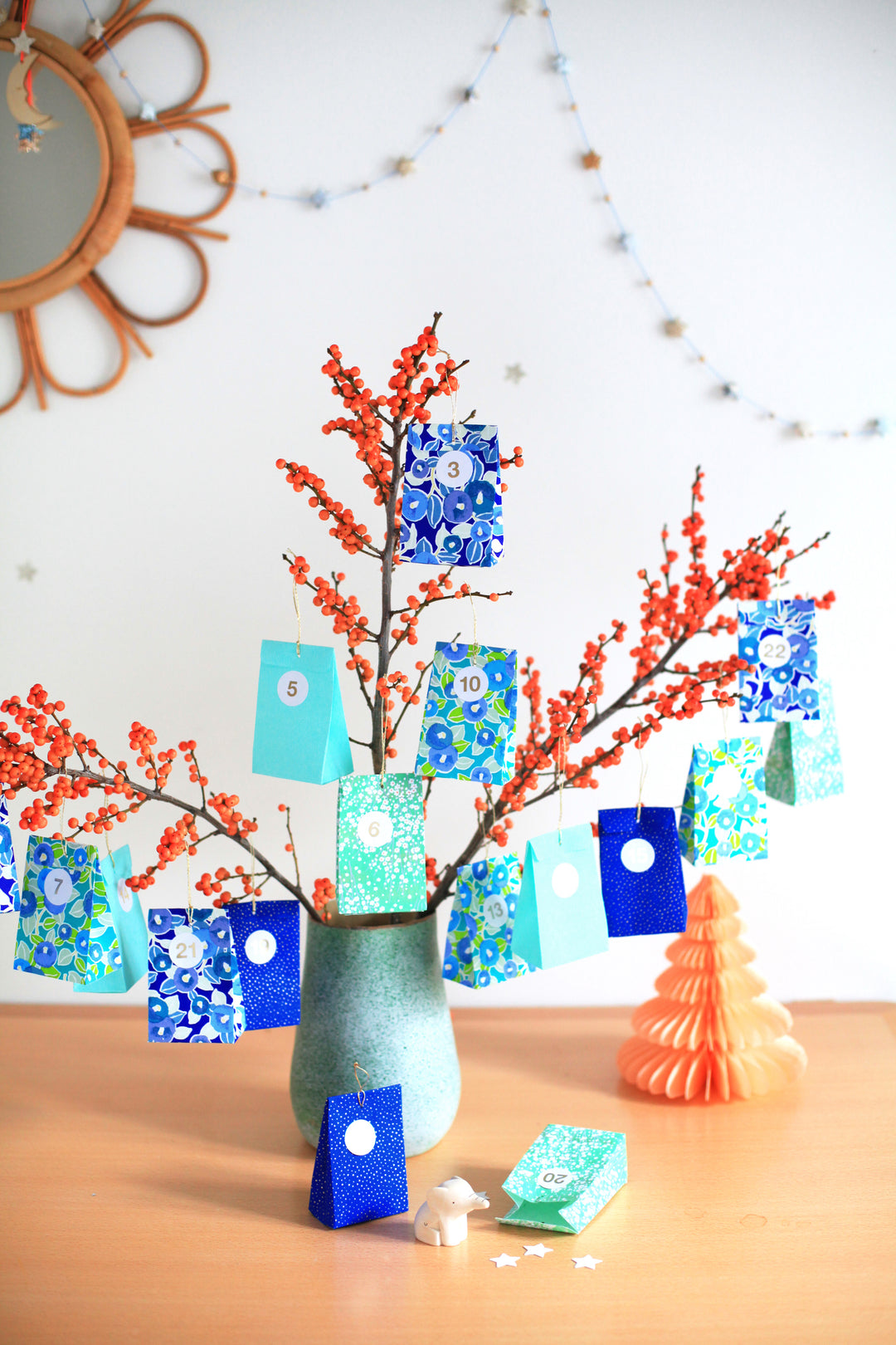 DIY Calendrier de l'Avent en papier japonais