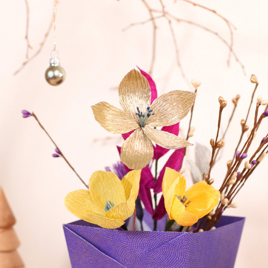 TUTO La fleur pointue en papier crépon