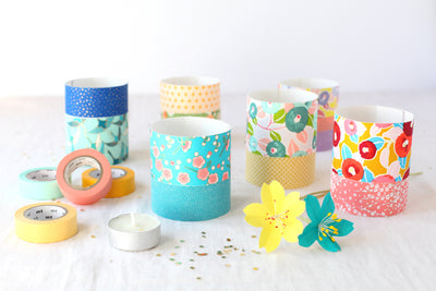 TUTO Colorful tealight holders made from Japanese paper