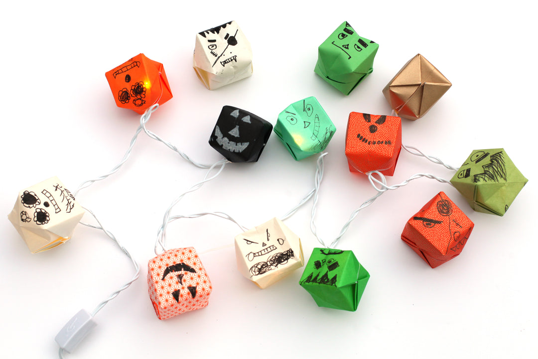 TUTO La guirlande lumineuse d'Halloween en origami