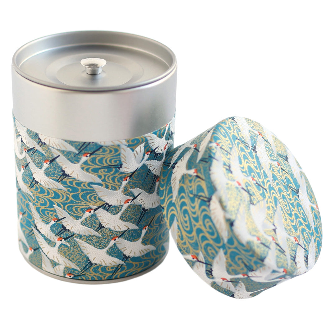 Papier Japonais - Envolée de Grues - Bleu Canard - M932