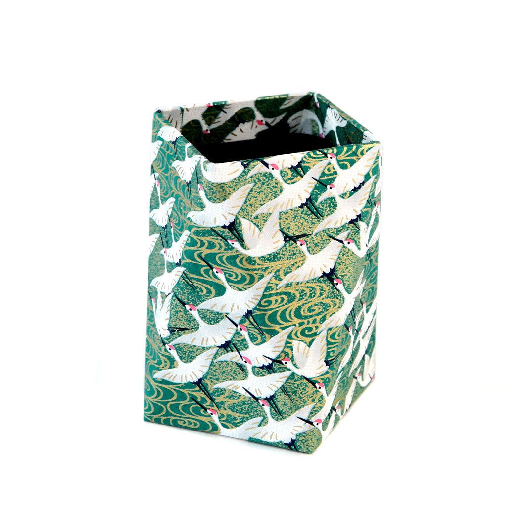 Papier Japonais - Envolée de Grues - Vert - M931