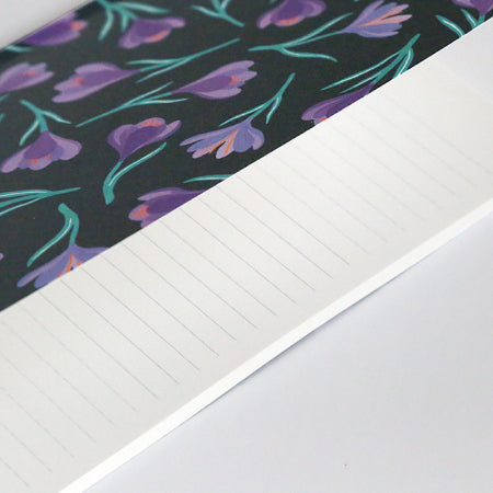 Japanese Paper Notebook - Camellias - Blue, Mauve and Green - M798