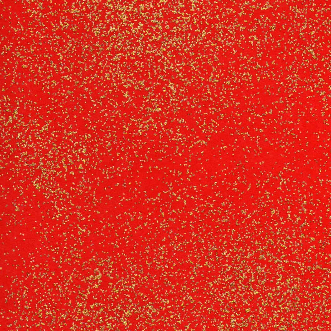 carré de 10cm par 10cm de papier japonais yuzen chiyogami aux motifs moucheté doré sur fond rouge adeline klam (M1041)