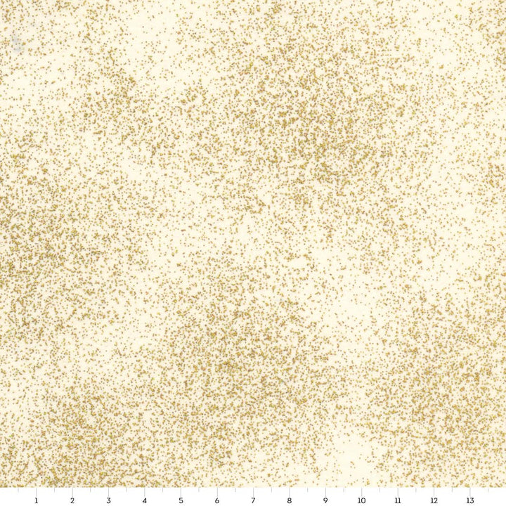 carré de 14cm par 14cm de papier japonais yuzen chiyogami aux motifs moucheté doré sur fond blanc crème adeline klam (M738)