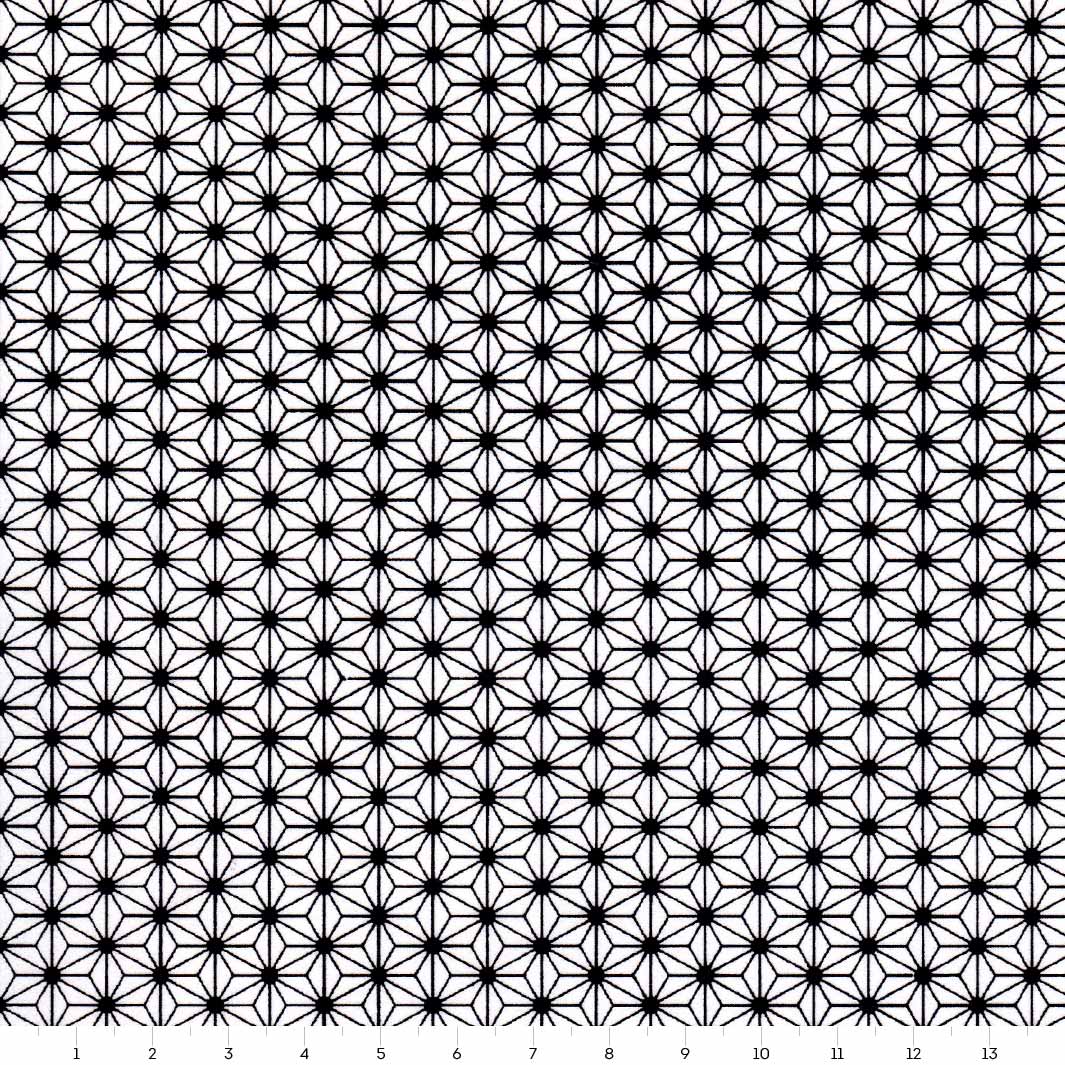 Papier Japonais - Petites Étoiles - Noir et Blanc - M524