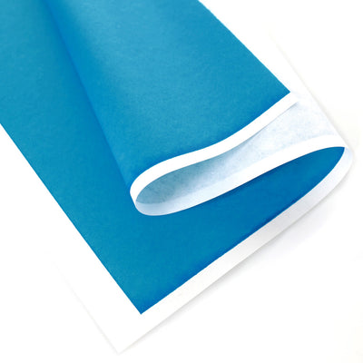 courbe du papier japonais yuzen chiyogami uni bleu adeline klam U545
