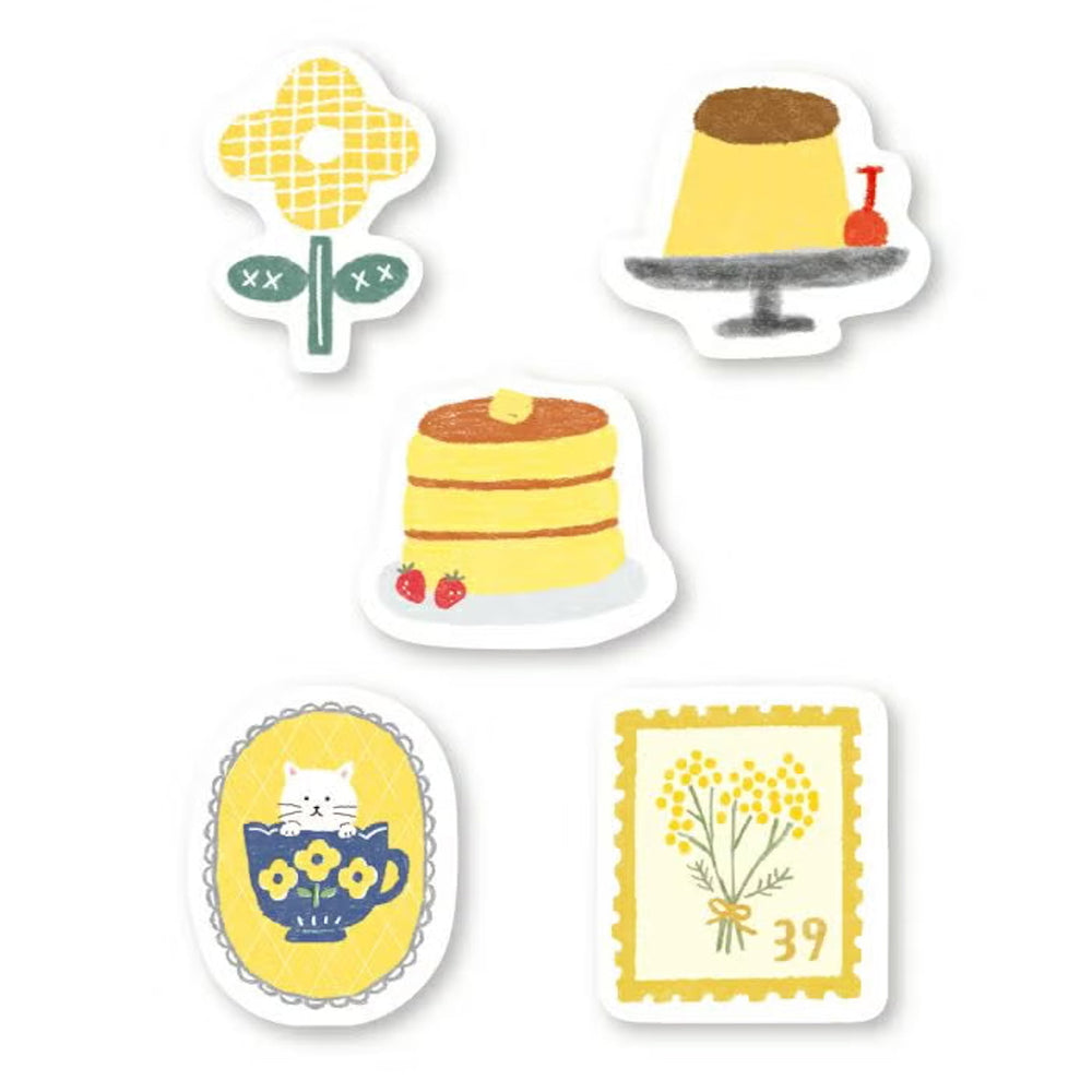 Sticker Rework Jaune 20 Stickers en Papier Japonais - Thème Varié Jaune – Adeline Klam