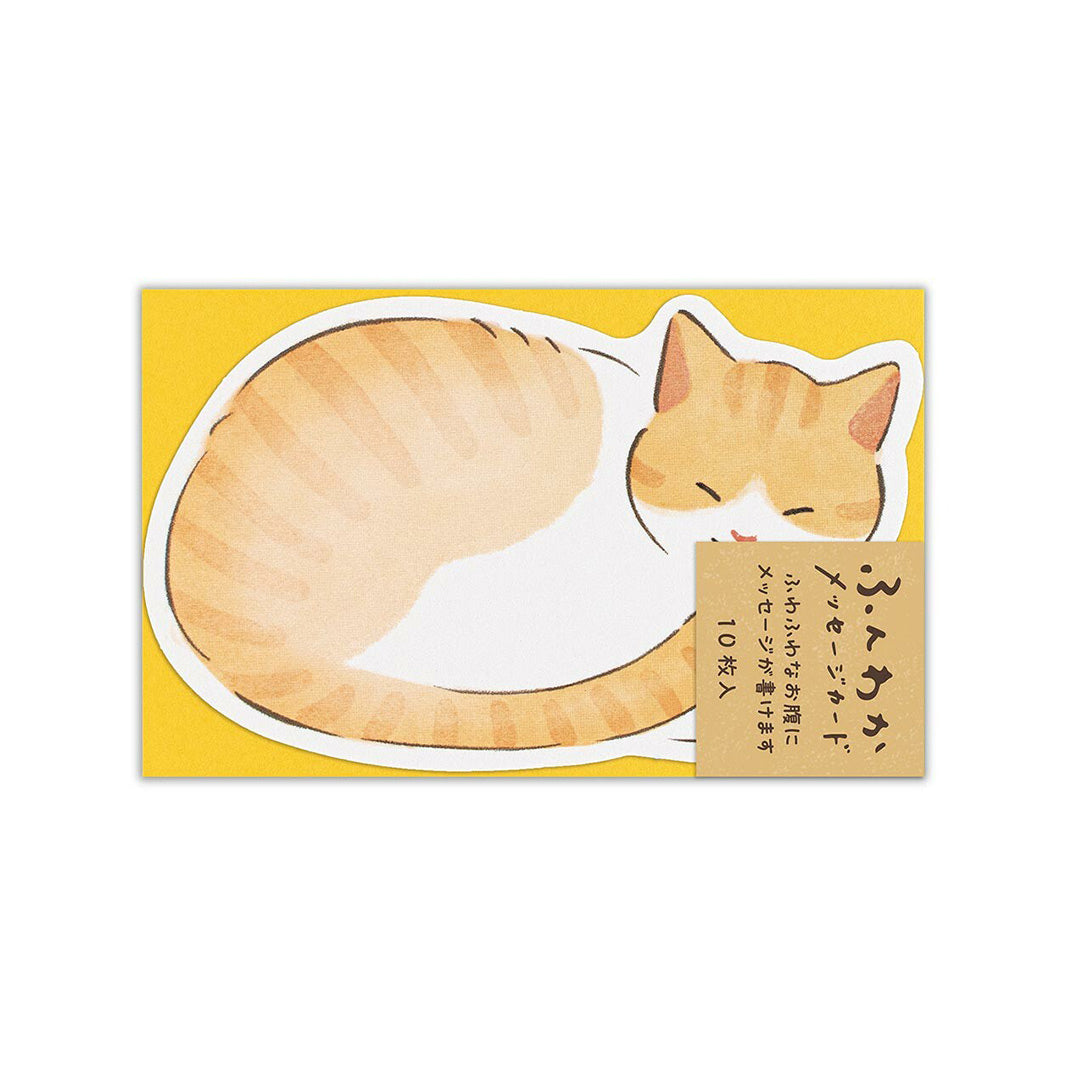image packshot du packaging du lot de 10 petites feuilles en forme de chat tigré dans les tons orange et blanc de nb bo., ltd. japan