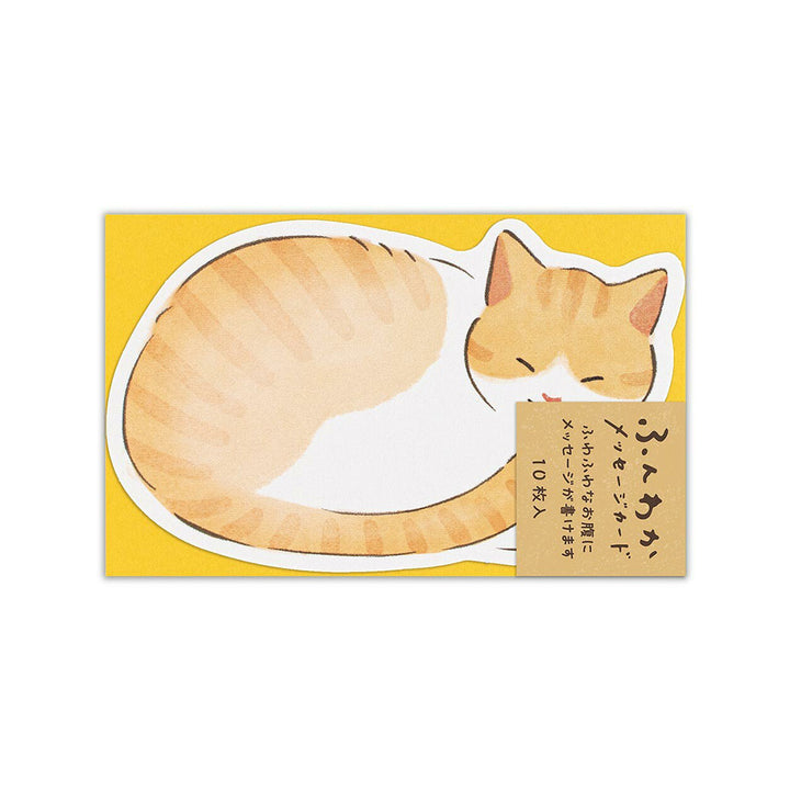 image packshot du packaging du lot de 10 petites feuilles en forme de chat tigré dans les tons orange et blanc de nb bo., ltd. japan