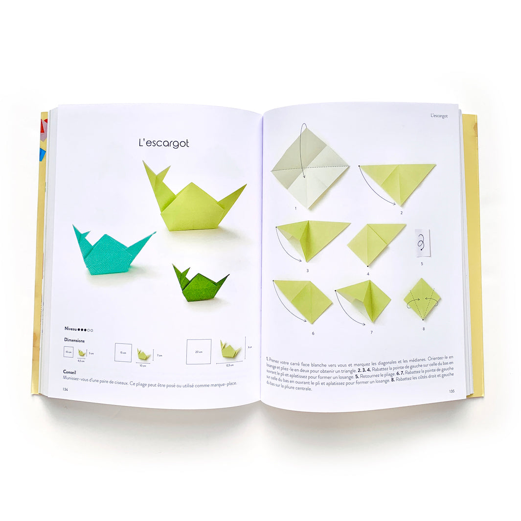 pages 134 et 135 du livre « l'origami comme par magie » tome 2 d'adeline klam