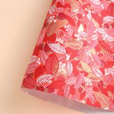 Papier Japonais - Feuilles, Baies et Fruits - Camaïeu de Rouge - M970