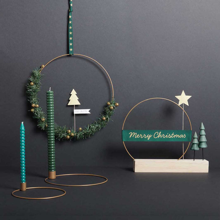 Lot de 24 Baies sur Tiges - Pailleté, Or Jaune